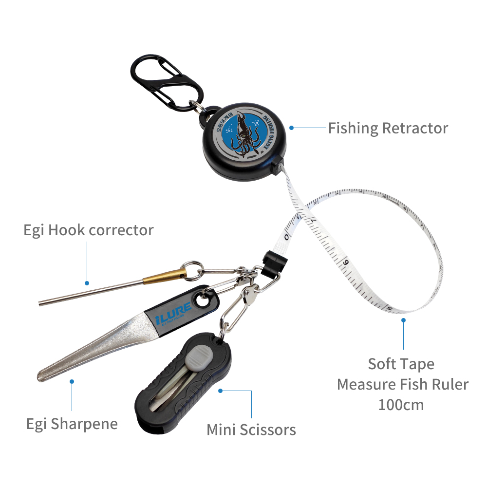 4in1 Eging Fishing Kit Retract - Fishing Line Cutter 评论和价格